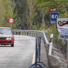 La línea de meta, situada a la entrada de Ocero.