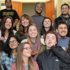 Parte de los estudiantes norteamericanos, durante su acto de bienvenida. DL