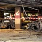 Vista del interior del párking P-2 de Barajas tras el atentado de ETA