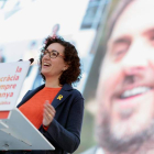 La número dos de ERC, Marta Rovira, en el acto central de campaña de Esquerra. MARTA PEREZ