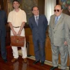 Herrera, junto a los representantes sindicales y empresariales