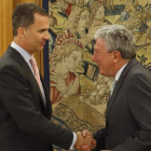 El Rey recibe a Pedro Quevedo, diputado de Nueva Canaria, este martes en la Zarzuela.