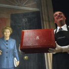 La cartera de Margaret Thatcher, presentada durante la subasta de la casa britanica Christie's en Londres. Imagen de la presentación de los objetos a subastar, el 11 de diciembre.