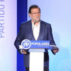 Rajoy intervino en un acto de Nuevas Generaciones. ISMAEL HERRERO