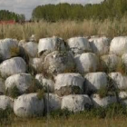 Balas almacenadas en Trobajo del Camino, en una imagen de archivo