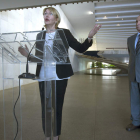 Luisa Ortega durante la conferencia de prensa de ayer junto con el canciller brasileño. JOÉDSON ALVES