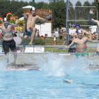 El complejo deportivo de las piscinas en Valencia de Don Juan albergó una jornada de entrenamiento peculiar para el Abanca Ademar de la que también disfrutaron los aficionados del club leonés. JESÚS F. SALVADORES