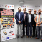 Los ‘padrinos’ del campus ayer en la presentación.