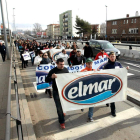 Manifestación de los trabajadores de Elmar, el pasado día 13.