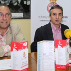 Felipe Llamazares y Juan Luis Díez, durante la presentación de la campaña de socios.