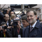 Mariano Rajoy, a su llegada a la cumbre de jefes de Estado y de Gobierno de la Unión Europea en Bruselas.
