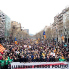 Manifestación en solidaridad con Puigdemont