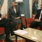 Pérez Rubalcaba conversa con el presidente de Mauritania, Ely Ould Mohammed Vall, en Madrid