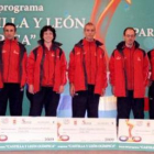 Cinco de los ocho leoneses premiados con las becas olímpicas.