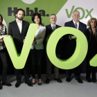 Espinosa de los Monteros, Velasco, Abascal, Seguí, Ortega Lara, González Quirós, Vidal Abarca y Camuñas presentan Vox.