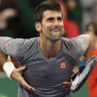 Novak Djokovic tras ganar el torneo de Doha.