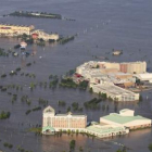 Casino anegado por la crecida del río Misisipi en Tunica.