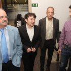 Emilio Cubelos, Samuel Folgueral, José Luis López Cerrón y Sergio Gallardo, momentos antes comenzar su reunión.