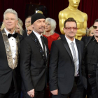 La banda irlandesa de rock, U2, en la pasada gala de los Oscar.