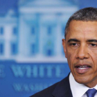 Obama, durante la rueda de prensa ofrecida ayer.
