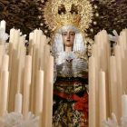 La Virgen del Baratillo de Sevilla luce el fajín de Franco para salir en procesión