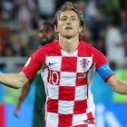 Luka Modric celebra la primera victoria de Croacia. ARMANDO BABANI