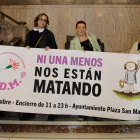 Los portavoces del colectivo, en San Marcelo. SECUNDINO PÉREZ