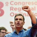 Pedro Sánchez, el pasado domingo en el congreso de los socialistas madrileños.