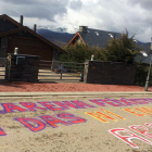 Pintada de Arran ante la casa del juez Llarena en Das (Cerdanya)