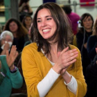 La portavoz de Podemos en el Congreso, Irene Montero, en su vuelta a la vida pública en el acto La vida, en el centro.
