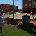 La alcaldesa de San Andrés visitó ayer la zona verde en las inmediaciones del CRE.