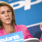 Cospedal, en su intervención en el Comité Provincial del Partido Popular de ayer en El Casar.