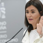 Carmen Montón, el lunes durante su comparecencia en el Ministerio de Sanidad.