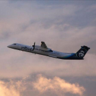 Un bombardier de Horizon Air, despega del aeropuerto de Seattle-Tacoma.