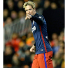 Fernando Torres celebra el gol que sellaba la victoria. CÁRDENAS