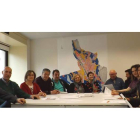 Jose Antonio Diez y su equipo, en una de las reuniones mantenidas con los diferentes colectivos a los que ha citado este mes