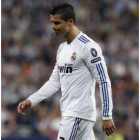 Cristiano Ronaldo con gesto de enfado durante el partido del pasado miércoles.