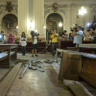 Desperfectos que originó la bomba puesta en la basílica del Pilar.