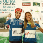 Pablo Villa junto a Aroa Sío, ambos triunfadores en una nueva edición del Ultra Sanabria Caja Rural. DL
