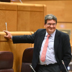 El ministro de Inclusión, Seguridad Social y Migraciones, José Luis Escrivá, en el Senado FERNANDO VILLAR