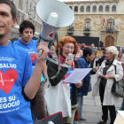 Imagen de la concentración ayer en Botines.