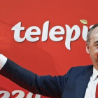 Pablo Juantegui, presidente de Telepizza, el día de la salida a bolsa.