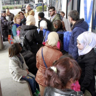 Un grupo de refugiados sirios llegan a España procedentes de Grecia, el año pasado