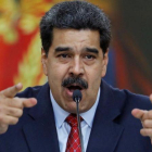 Rueda de prensa de Nicolás Maduro en Caracas.