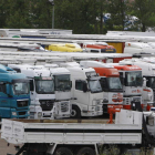 Camiones estacionados en un área de descanso. JESÚS F. SALVADORES