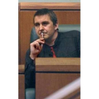 Arnaldo Otegui ayer en el Parlamento vasco