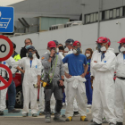 Protesta laboral en la factoría de LM en Ponferrada, en mayo de 2022. L. DE LA MATA