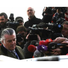 El extesorero del PP Luis Bárcenas, a la salida de la Fiscalía Anticorrupción, en Madrid.