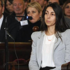 Raquel Gago declara en la Audiencia provincial de León, el martes.