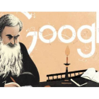 Tolstói, en el 'doodle' de Google.